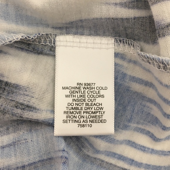 Liz Claiborne Abstract Blue Watercolor Short-Sleeved Shirt, Petite Large - Picture 6 of 9